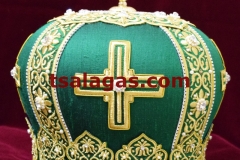 silk green mitre 6