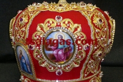 Silk red mitre 2