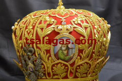 Silk red mitre 4